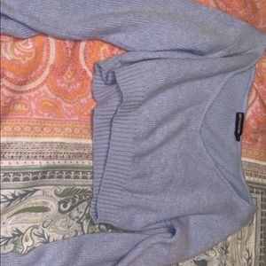 Baby blue cropped sweater
